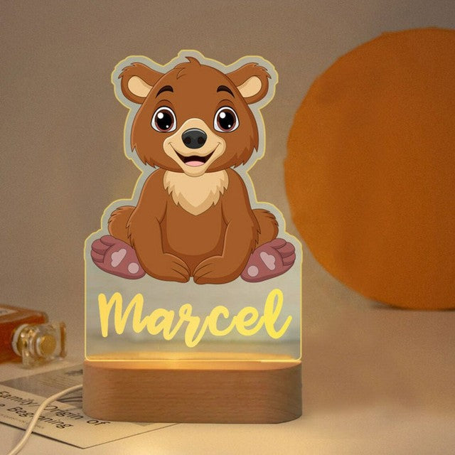 Personalized Name Animals Night Lights