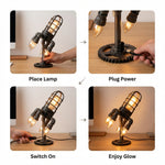 Steampunk Rocket Lamp