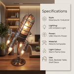 Steampunk Rocket Lamp