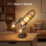 Steampunk Rocket Lamp