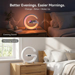 4-in-1 Alarm Clock, Mood Light, Speaker And Wireless Charger