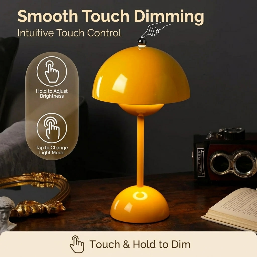 Minimalist Flowerpot Portable Mushroom Table Lamp