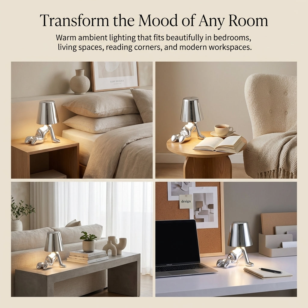 Muse Thinker Little Man Rechargeable Table Lamp